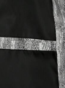 Men's Fashionable Figure Print Jacket, Autumn & Spring - Grey - View 3