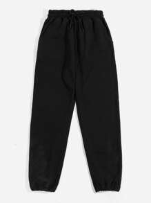 SHEIN Tall 2pcs Solid Drawstring Waist Sweatpants - Multicolor - View 7