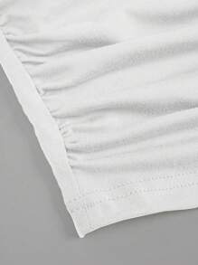 SHEIN Top Corto De Manga Larga Y Capucha De Color Sólido Para Mujer, Ideal Para La Primavera Y El Verano