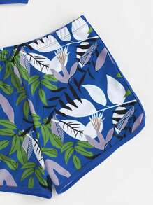 SHEIN Teen Girl Bikini Set, 3pcs, Random Printed Design Summer Beach - Multicolor - View 5