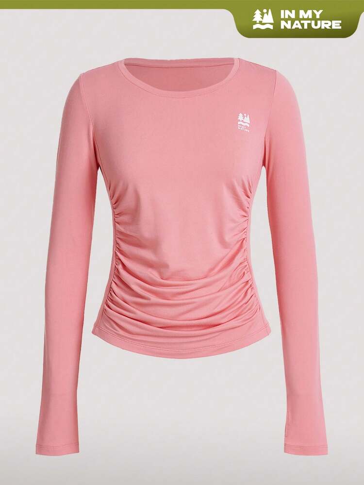 Women's Outdoor Thumb Hole Long Sleeve Tee With Scrunch