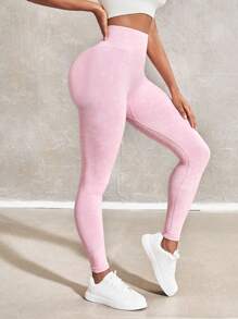 SHEIN Sports Women's Solid Color Athletic Leggings