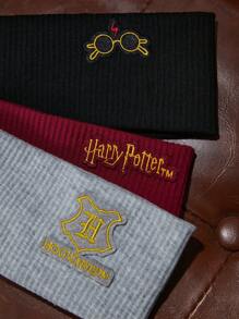 HARRY POTTER X SHEIN Bộ 3 băng đô co giãn đính hạt nhiều màu sắc, thích hợp để đeo hàng ngày hoặc làm quà tặng. - Nhiều màu - Xem 6
