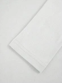 SHEIN Top Corto De Manga Larga Y Capucha De Color Sólido Para Mujer, Ideal Para La Primavera Y El Verano