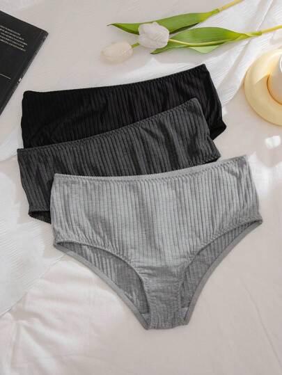 3入組大尺碼女性休閒三角褲套裝