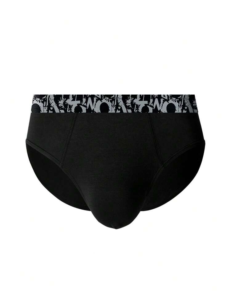 6pcs/Set Men's Colorblock Waistband Triangle Underwear