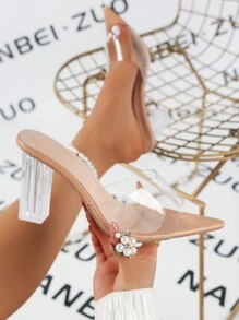 Women Transparent Pointed Toe High Heel Shoes Transparent PVC High Heel Shoes 2024 New Style Wedding Pointed High Heel Shoes Women Wedding Style High Heel Shoes Women Crystal Heel High Heel Shoes Women Music Festival Shoes Women Fashion High Heel Shoes Women Shoe Platform Promotional Comfortable High Heel Shoes Valentines,Spring Summer Outfits - Apricot - View 6