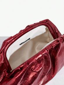 SHEIN SXY Ví cầm tay lấp lánh cho phụ nữ vào dịp Giáng sinh, Halloween - Đỏ - Xem 5