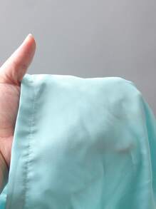 SHEIN 男童两件套服装 - 立领拉链卫衣搭配印花短裤，面料柔软舒适，时尚休闲风格，适合室内外穿着，夏季 - 薄荷藍 - 查看 7