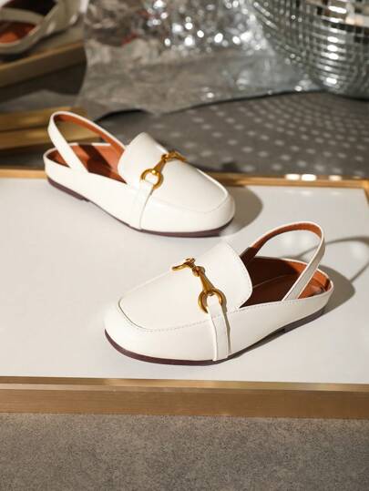 New Girls' Flat Fashion Versatile Back Strap Princess Shoes