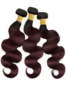 1pc Ombre 99J Bundles Body Wave Human Hair Bundles Unprocessed Virgin Hair Extension Double Weft Hair Weave Suit Daily Use for Women