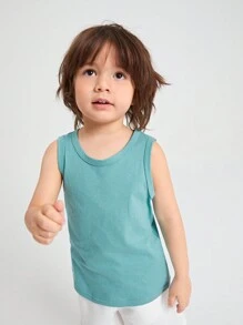 4pcs Young Boys Solid Color Tank Top, Casual - Multicolor - View 5