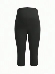 Modmama Maternity Casual Adjustable Waist Capri Leggings