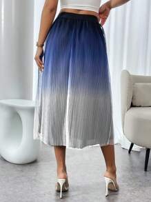 Chiquease Women's Double Layer Ombre Casual Skirt - Multicolor - View 2