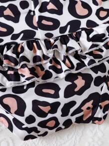 Baby Girl Summer Fashionable Jacquard Printed Shorts - Multicolor - View 3