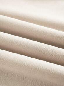 INAWLY Women's Solid Color Round Neck Pullover Long Sleeve Top And Drawstring Pants 2pcs/Set - Apricot - View 5