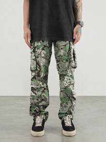 Manfinity Roghcode Men's Fashionable Daily Wear Long Pants With Pockets - Multicolor - View 4