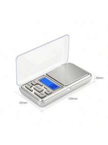 Digital Mini Scale, LCD Pocket Scale, High Precision Pocket Electronic Digital Scale, 100g/200g/300g/500g X 0.01g Mini Electronic Grams Reloading Weight Scale, Food Scale, Jewelry Gem Scale, Kitchen Scale,  Scale - Silver - View 3