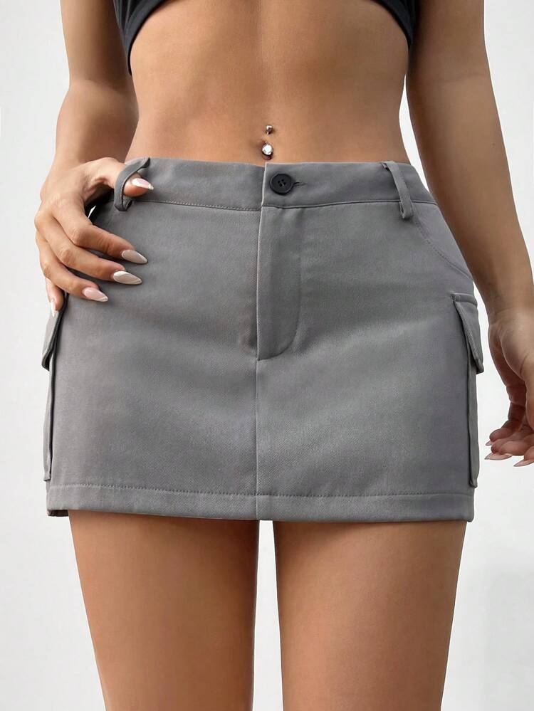 Utility Mini Skirt For Women