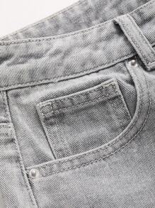 DAZY Women's Summer Denim Shorts - Light Grey - View 8