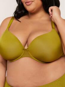 LUVLETTE Plus Dream Curve Suport +Acoperire totală Sutien din plasă respirabil Push Up T-Shirt Sutien - Galben - Vizualizare 11