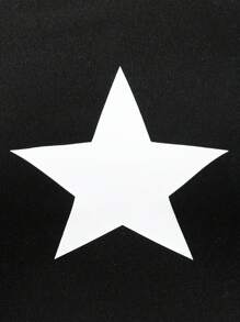 SHEIN 女孩明星印花抹胸上衣 - 黑色 - 查看 4