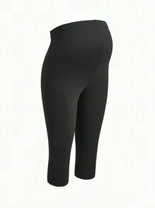 Modmama Maternity Casual Adjustable Waist Capri Leggings