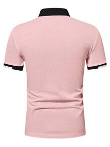 Manfinity Mode Polo Colorata Da Uomo Con Colletto A Risvolto A Blocchi Di Colore