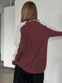 DAZY 女士休闲星星图案长款插肩袖 T 恤 Y2k、秋季服装、返校服装长袖女式上衣