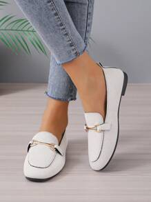 2025 Autumn Women's Casual Round Toe Flat Shoes - Beige - View 3