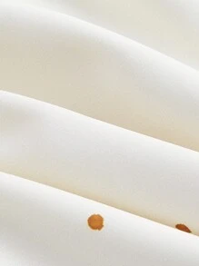 SHEIN MOD 印花圖案白色無袖長裙 - 白色 - 查看 4