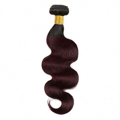 1pc Ombre 99J Bundles Body Wave Human Hair Bundles Unprocessed Virgin Hair Extension Double Weft Hair Weave Suit Daily Use for Women