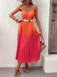 Breezaya Ombre Pleated Cami Dress - Multicolor - View 7