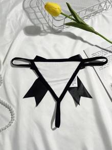 3pcs Bow Knot Design Sexy T-Back Panties - Multicolor - View 5