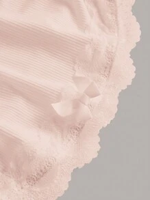 Sweetina Ren tương phản Xù Ống ngọn - Màu be - Xem 3