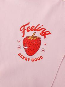 4 Piezas/pack Ropa Interior De Mujer Cómoda Sin Costuras Con Estampado De Fresa