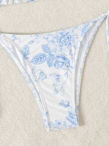 Swim Mod Summer Beach Women's Floral Printed Halter Neck Bikini Set Floral Bikinitwo Piece Bikini