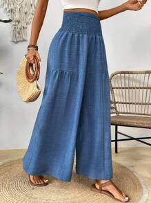 EMERY ROSE High Waist Texture Design Spring/Summer Casual Wide Leg Pants
