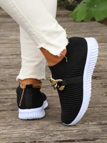 Giày Thể thao Nữ Chuỗi màu trơn - màu đen - Xem 2