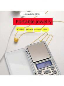 Digital Mini Scale, LCD Pocket Scale, High Precision Pocket Electronic Digital Scale, 100g/200g/300g/500g X 0.01g Mini Electronic Grams Reloading Weight Scale, Food Scale, Jewelry Gem Scale, Kitchen Scale,  Scale - Silver - View 4