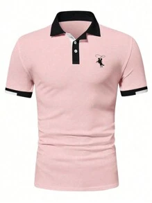 Manfinity Mode Polo Colorata Da Uomo Con Colletto A Risvolto A Blocchi Di Colore