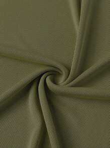 Manfinity Homme 男士字母刺繡背心上衣 - 綠色 - 查看 3