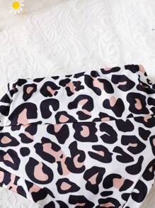 Baby Girl Summer Fashionable Jacquard Printed Shorts - Multicolor - View 4