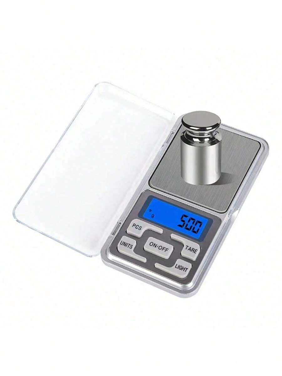 Digital Mini Scale, LCD Pocket Scale, High Precision Pocket Electronic Digital Scale, 100g/200g/300g/500g X 0.01g Mini Electronic Grams Reloading Weight Scale, Food Scale, Jewelry Gem Scale, Kitchen Scale,  Scale - Silver - View 1