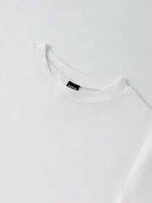 Flirla Plus Size Cherry Printed Cropped T-Shirt For Summer - White - View 5