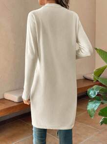 EMERY ROSE Dames Modieus Effen Kleur Lange Mouw Cardigan, Lange Mouw Tops