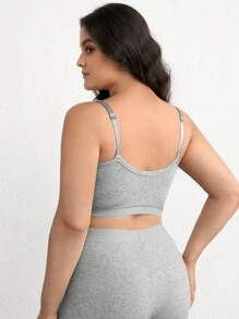 Ocili Cộng với áo lót cami hở lưng chắc chắn - Màu Xám nhạt - Xem 2