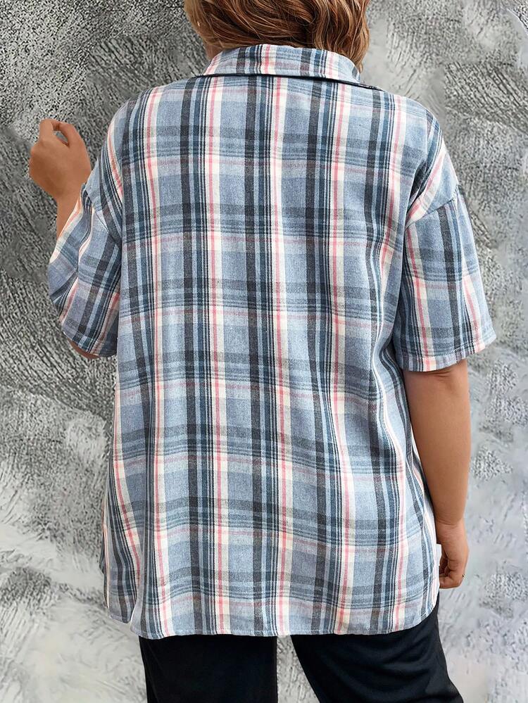 Plus Size Plaid Shirt