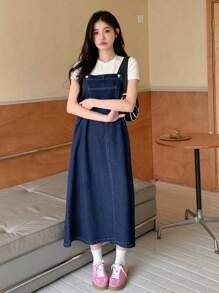 DAZY Của phụ nữ Đầm denim - Màu xanh lam - Xem 3