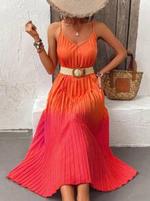 Breezaya Ombre Pleated Cami Dress - Multicolor - View 5